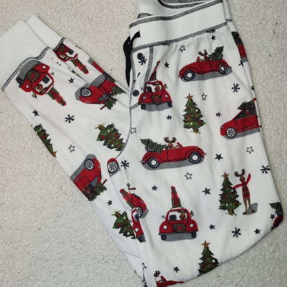 PJ Salvage Christmas Print PJ Pants Women's‎ Size Small Reindeer Soft Fuzzy